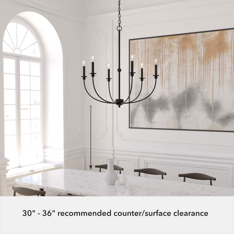 Hunter Southcrest Chandelier - Entry, Dining Table, Kitchen Island - Farmhouse, Transitional, Candle