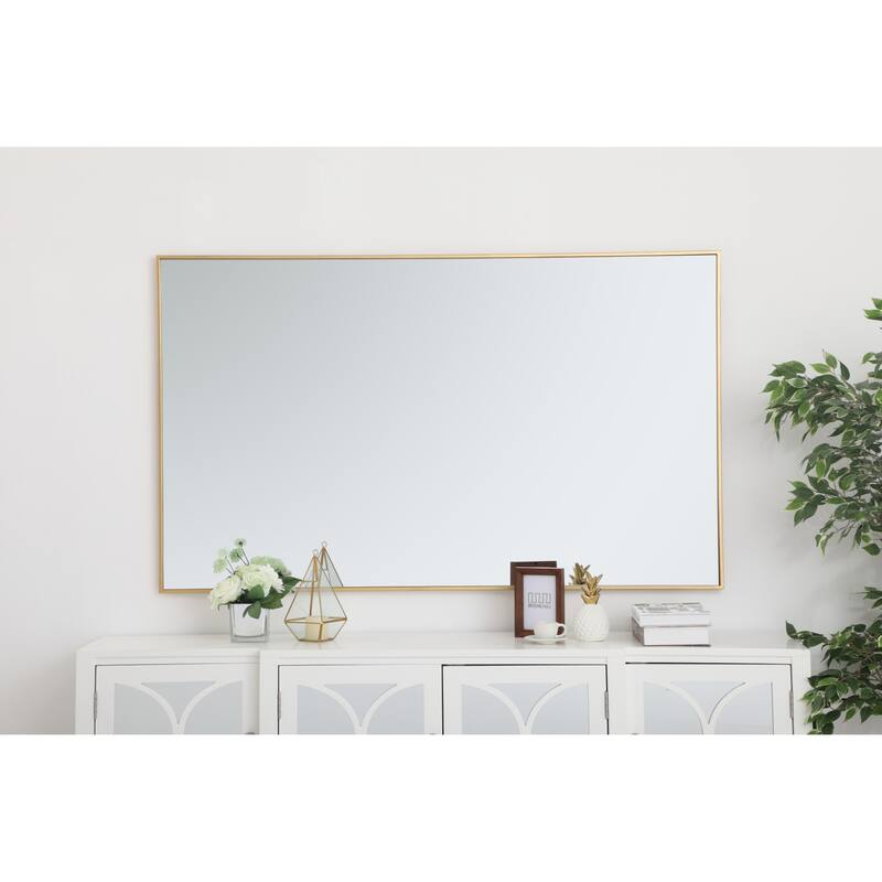 Elegant Lighting Eternity 60" x 36" Rectangular Beveled Metal Framed