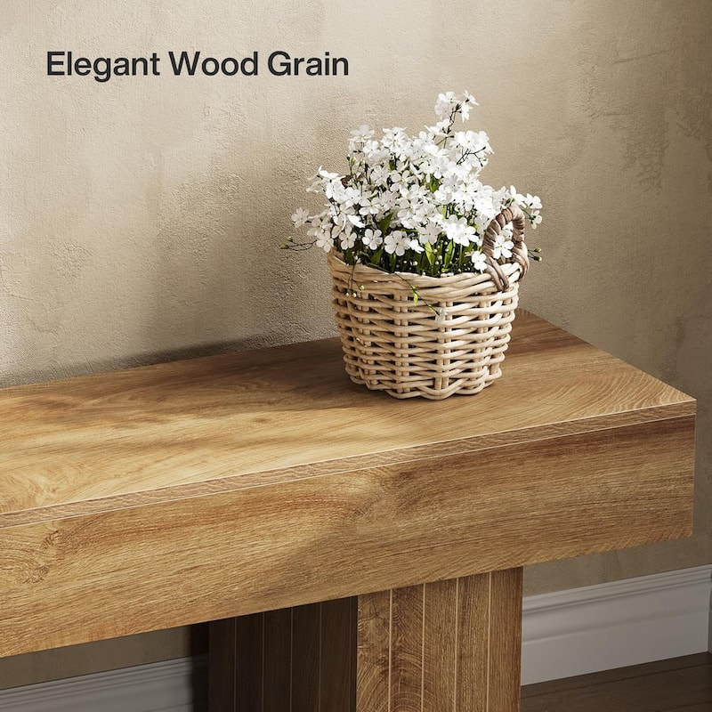 Entryway Bench, Farmhouse Wooden End of Bed Bench, Long Dining Bench