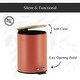 preview thumbnail 50 of 79, Stylish Trash Can with Bamboo Lid and Pedal, 2.5L Capacity - 9.2" H x 8" L x 8" W