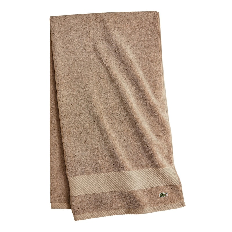 Lacoste Heritage Supima 100% Cotton Bath Sheet - Sand