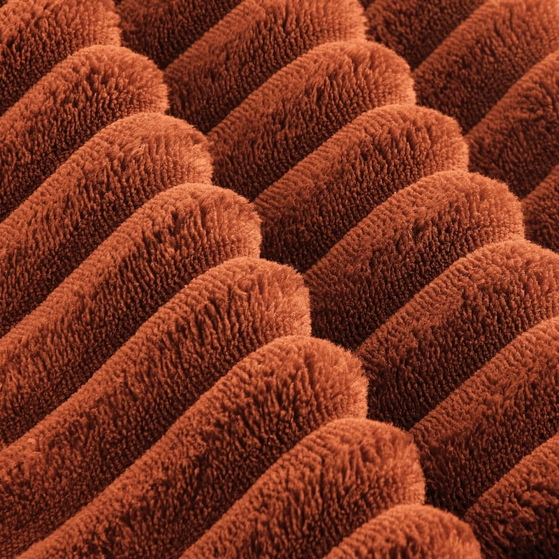 114" Cloud Sectional Couch with L Shape Chaise, Modular Corduroy Sofa with Movable Ottoman, No Assembly