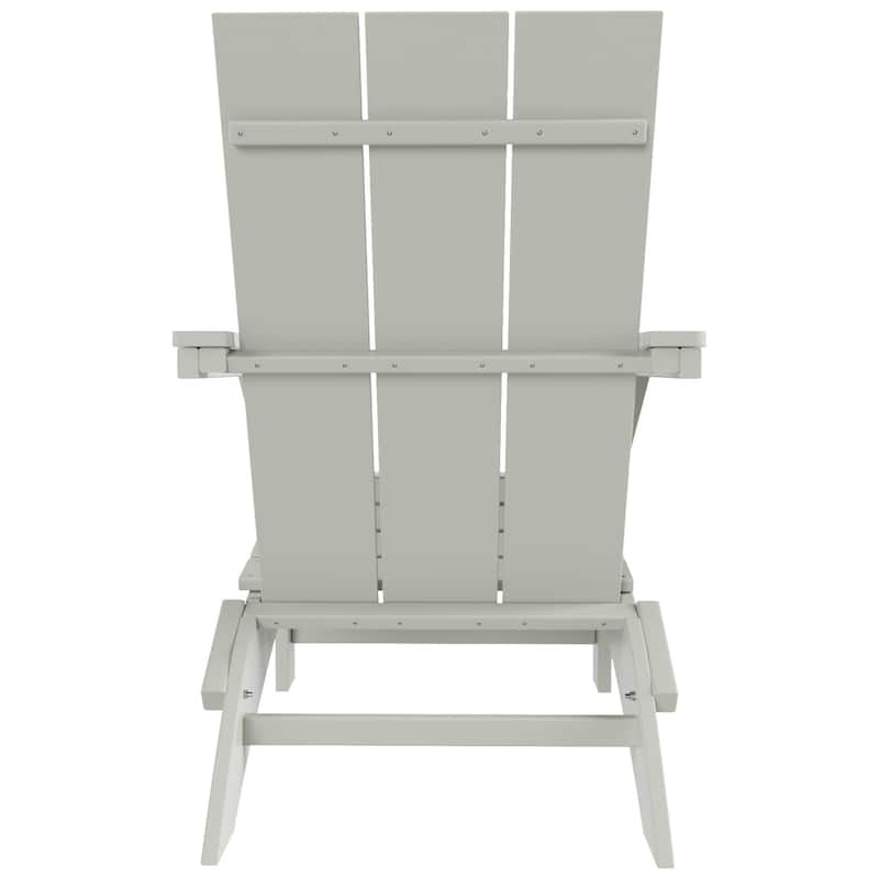 Shoreside Modern Eco-Friendly All Weather Commercial-Residential Folding Adirondack Chair