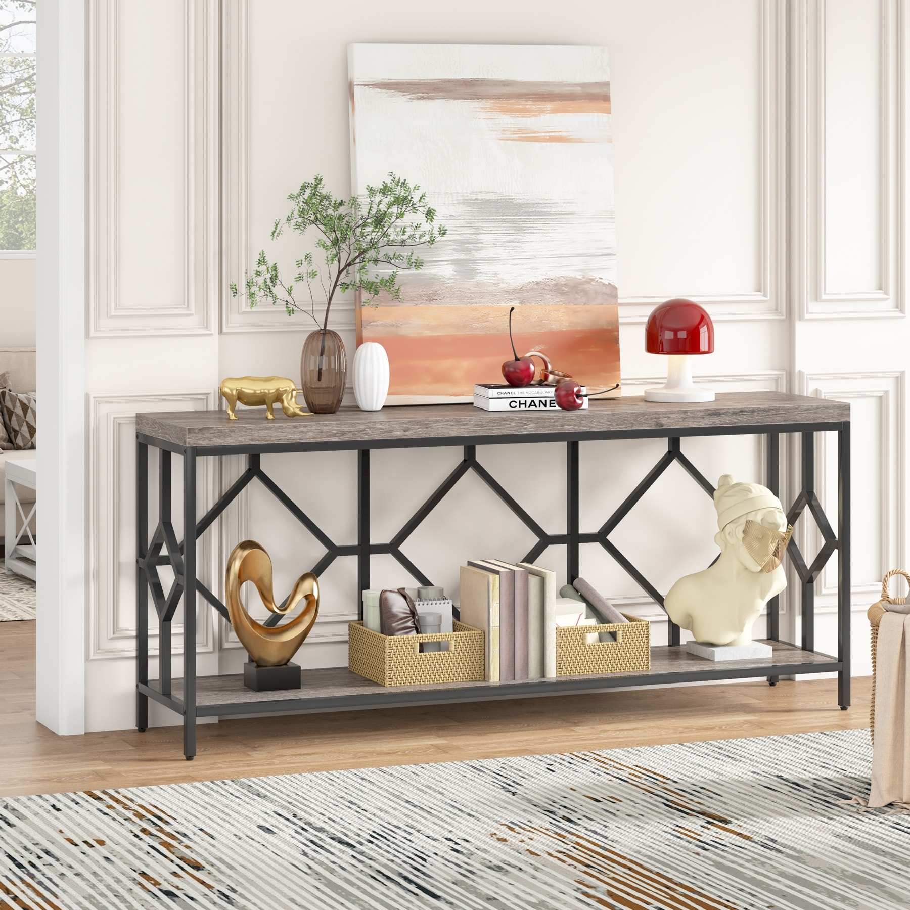 70.9 Inche Extral Long Console Sofa Table for Entryway Accent