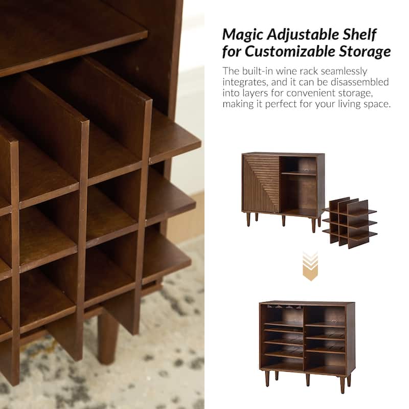 Alfred 34"Tall 2-Door Modern Multifunction Accent Cabinet with Adjustable Shelves Set of 2 by HULALA HOME - N/A
