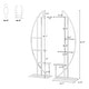 preview thumbnail 6 of 19, 5-tier Flower Rack Plant Stands Wooden Display Shelf, Half Moon Flower Table (Set of 2)