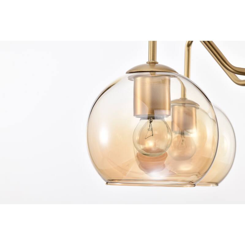 Dhona 22 Inch Clear Seedy Glass Globe Chandelier 4 Light - N/A