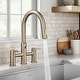 preview thumbnail 65 of 86, KRAUS Oletto Bridge Kitchen Faucet with 2-Function Pull-Down Sprayhead