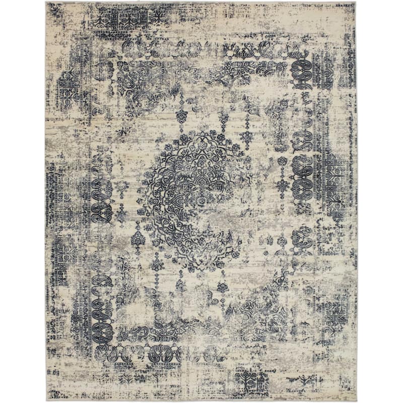 Noori Lagoon Emilie Rug - 4'3" x 6'0" - Ivory/Charcoal