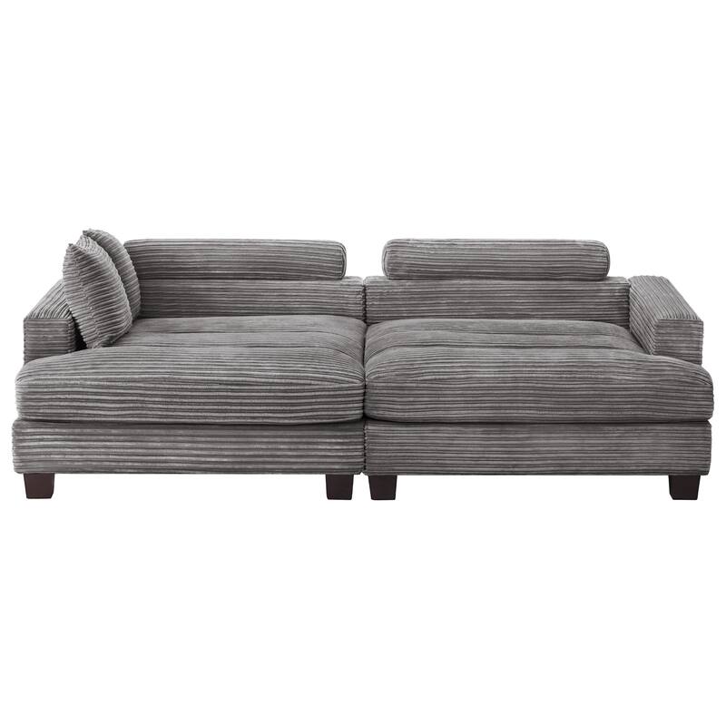 88"W 3-Seater Sofa Chenille Upholstered Couch Modern Loveseat Sofa Wooden Frame Sofa for Living Room