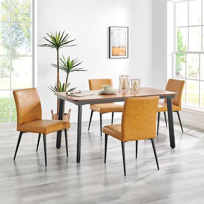 NPD Furniture Kevin Faux Leather Dining Side Chair (Set of 2)