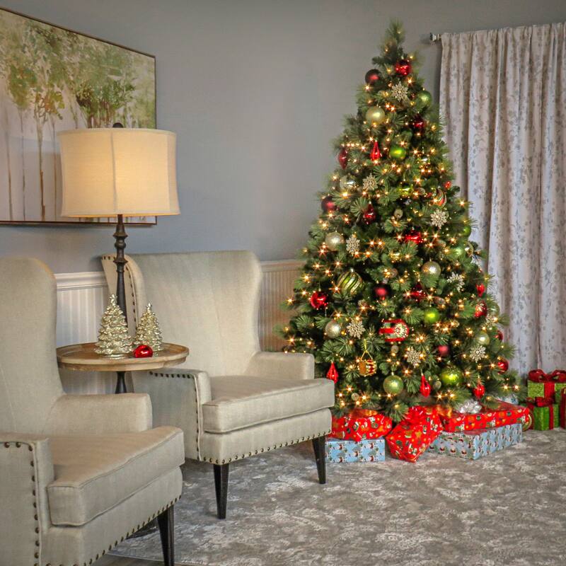 National Tree Company 9 ft. Carolina Pine Christmas Tree with Clear Lights - 9 Foot