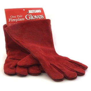 Shop Rutland 702 Fireplace Gloves Leather Red Overstock 14720105