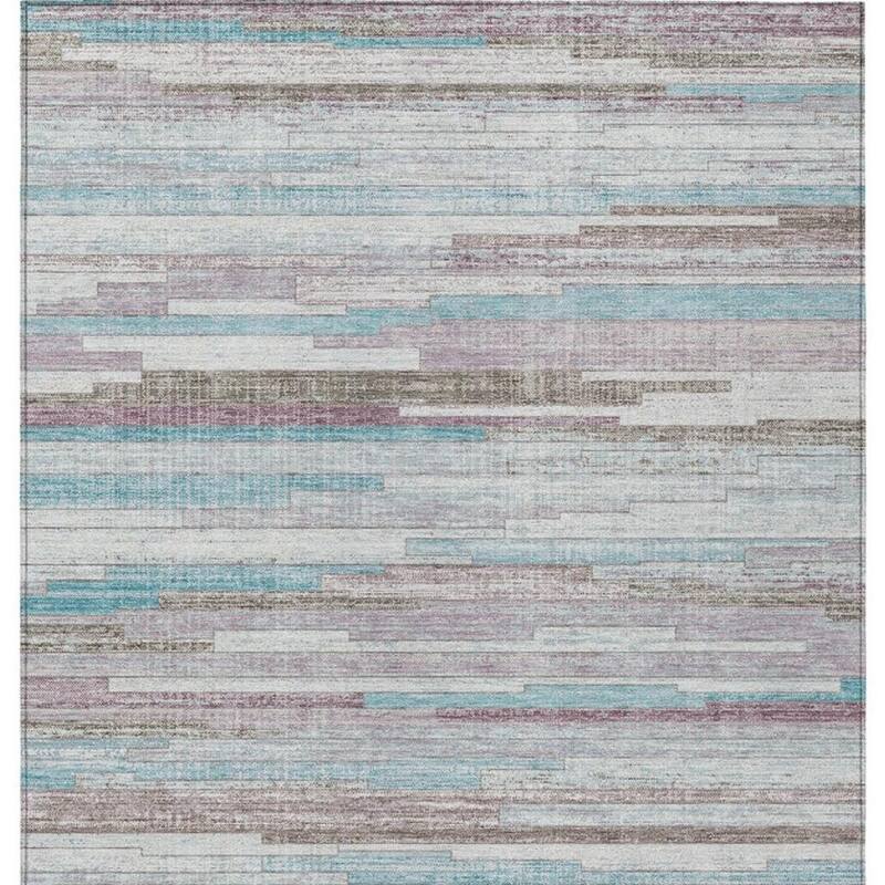 HomeRoots Striped Transitional Rectangle Outdoor Rug