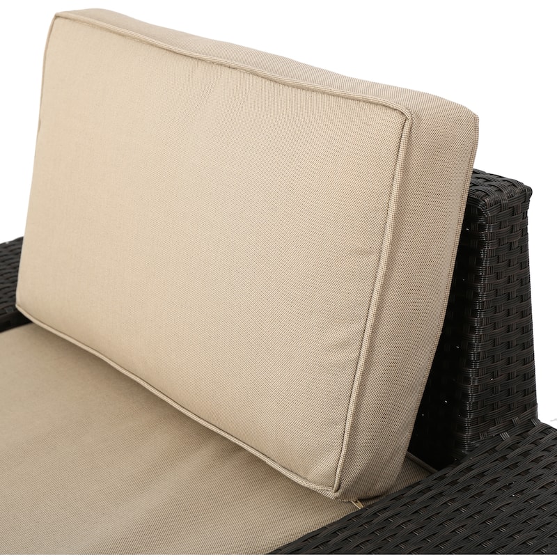 Roomfitters Modular Wicker Seating Set with Cushions for Outdoor Relaxation, Versatile Patio Chairs