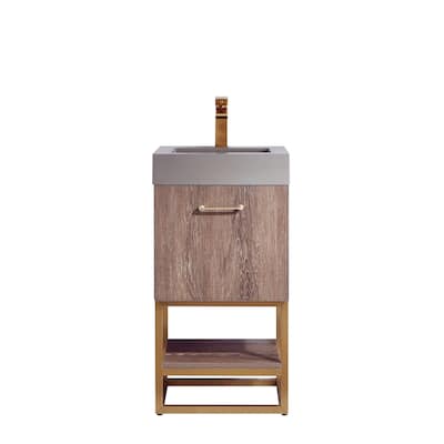 Alistair 18" Vanity with Grey Composite Integral Square Sink Top