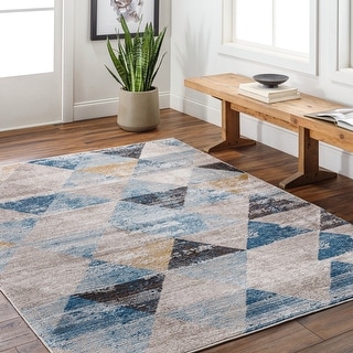 Livabliss Pertek Distressed Geometric Area Rug