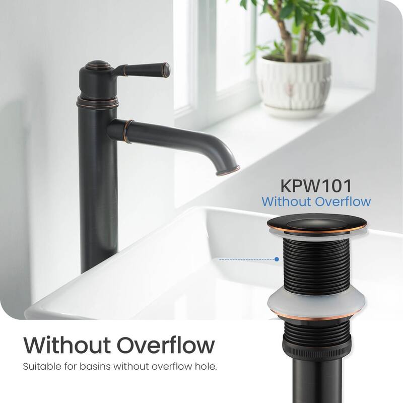 Pop Up Drain Stopper for Bathroom without Overflow