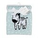 preview thumbnail 4 of 4, Bedtime Originals Mighty Jungle Zebra Fleece Baby Blanket - Aqua Blue