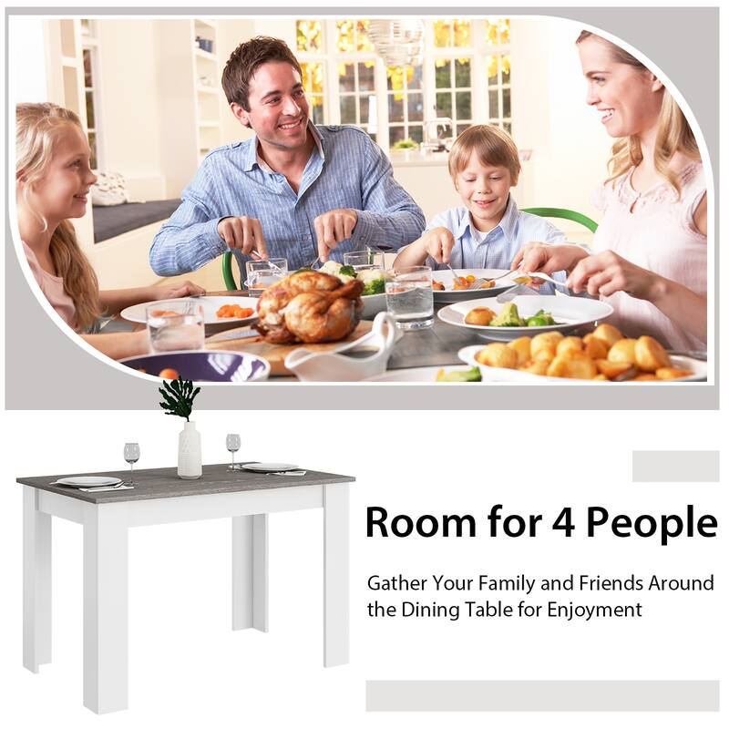 Costway Dining Table 47 Inch Kitchen Dining Table Rectangular for