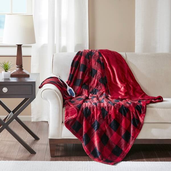 slide 2 of 10, True North by Sleep Philosophy Lucas Oversized Printed Heated Plush Throw