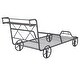 preview thumbnail 21 of 22, Twin Size Metal Bed with Four Wheels, Car Shaped Bedframe with Guardrails and X-Shaped Frame Shelf, Funny Design for Kids