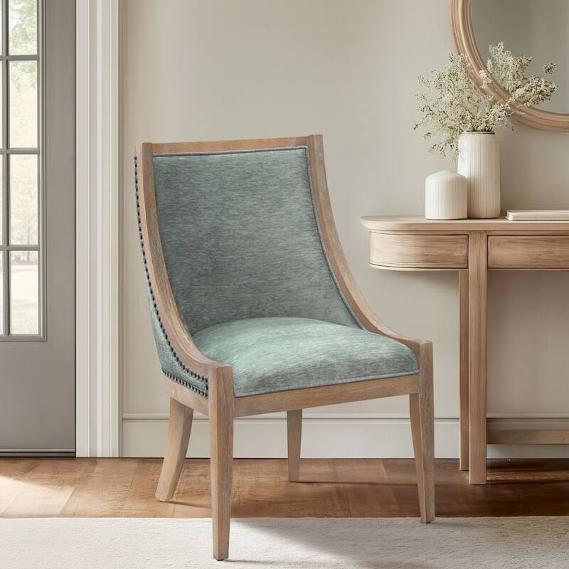 Martha Stewart Elmcrest Upholstered Dining Chair with Nailhead Trim