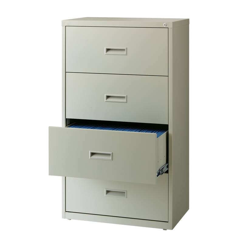 HL1000 Series 30-inch Wide 4-drawer Commercial Lateral File Cabinet - Grey