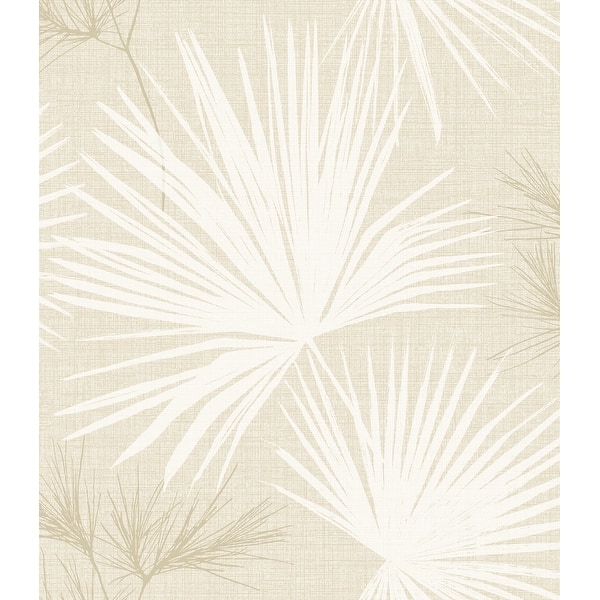 slide 2 of 7, A-Street Prints Hatteras Champagne Palms Wallpaper