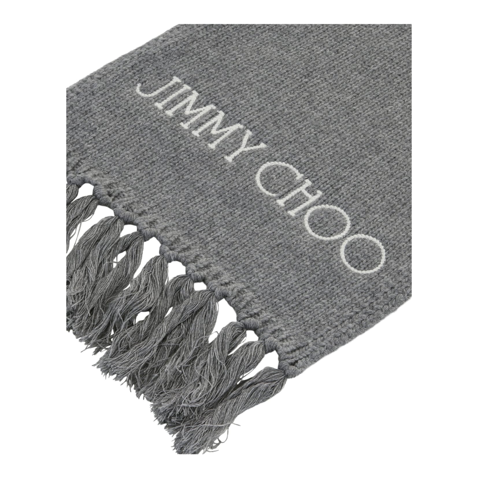 Jimmy Choo Wool Logo Scarf - Overstock - 43598435