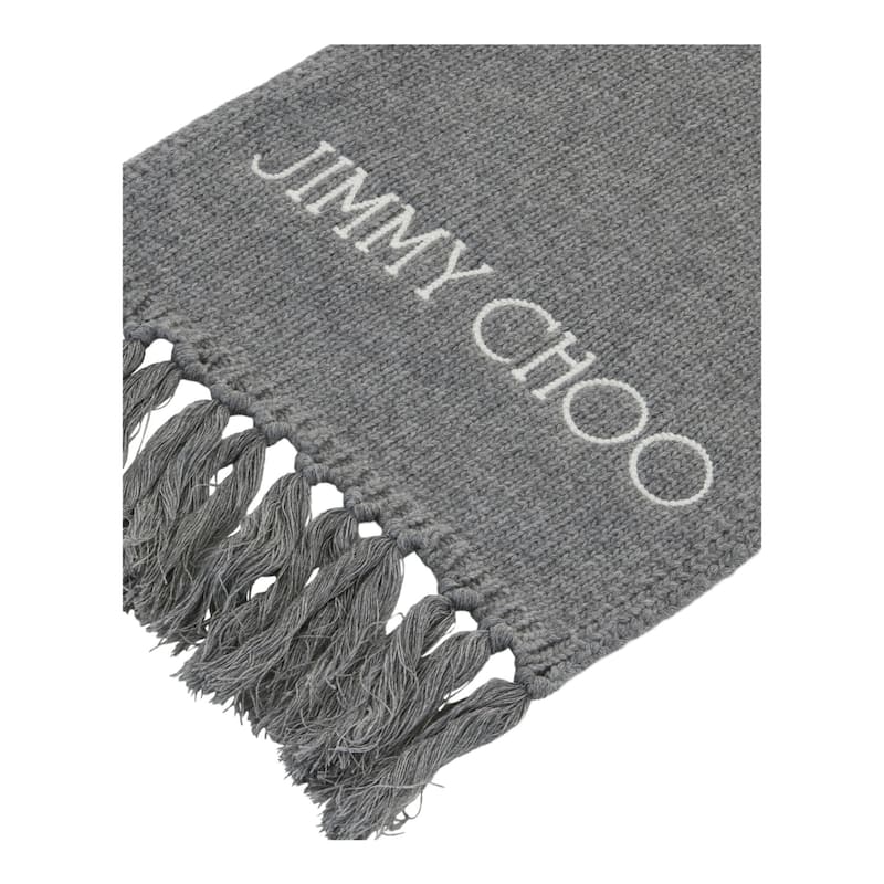 Jimmy Choo Wool Logo Scarf