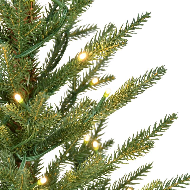 Puleo International 2' Pre-Lit Artificial Green Potted Arctic Fir Tree