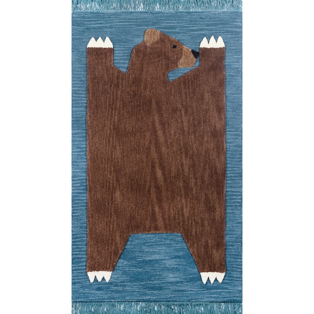 Novogratz by Momeni Atticus Teddy Hand Tufted Animal Print Wool Rug