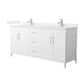 Option White / Carrara Cultured Marble Top / Brushed