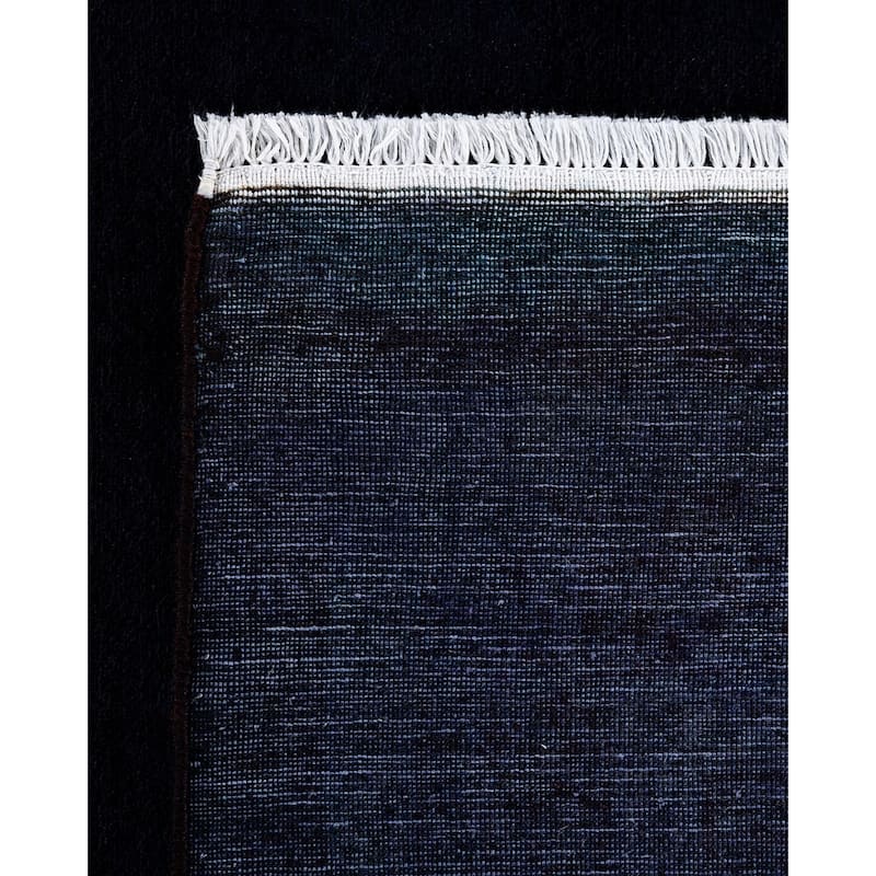 Overton Hand Knotted Wool Vintage Inspired Modern Contemporary Overdyed Purple Area Rug - 12' 3" x 15' 7"