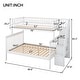 preview thumbnail 16 of 20, Twin over Full Bunk Bed with Storage Stairway and Guardrails, Gray