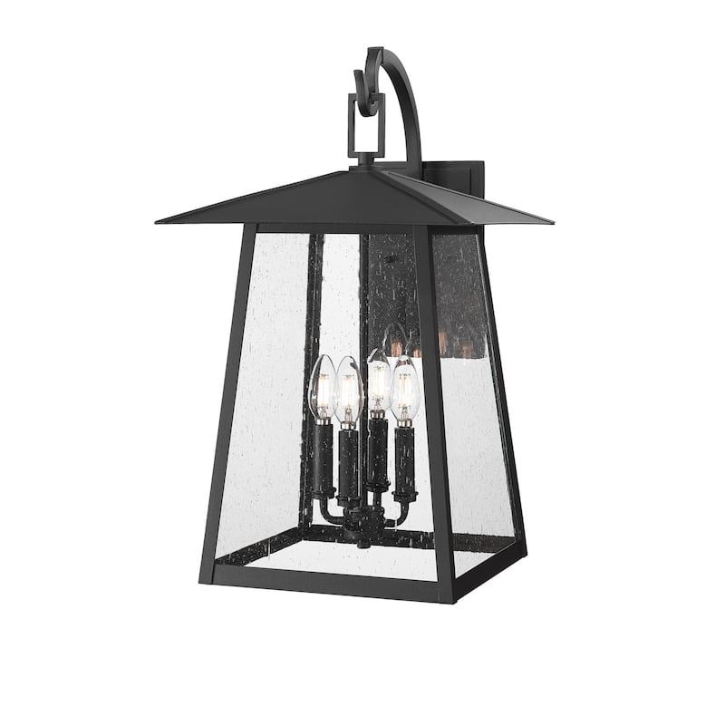 Z-Lite 5015B Rainer 4 Light 23" Tall Marine Grade Outdoor Wall Sconce - Black