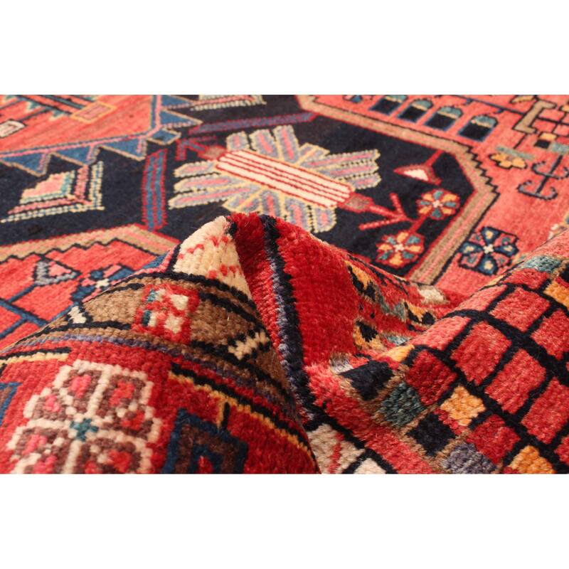ECARPETGALLERY Hand-knotted Anatolian Vintage Red Wool Rug - 4'0 x 6'11
