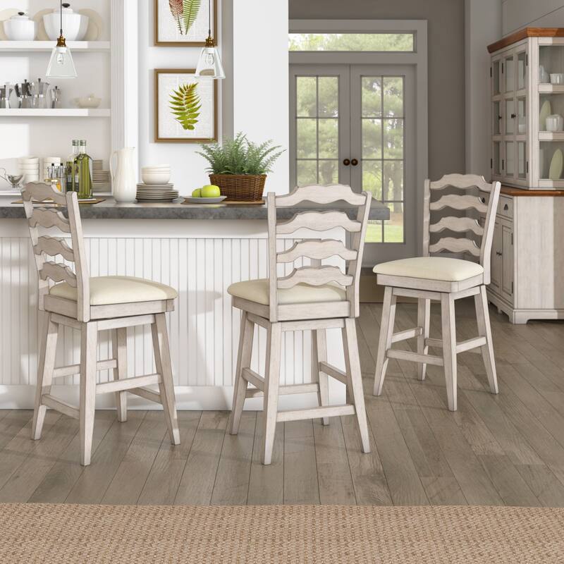 Eleanor French Ladder Back Swivel Stool by iNSPIRE Q Classic