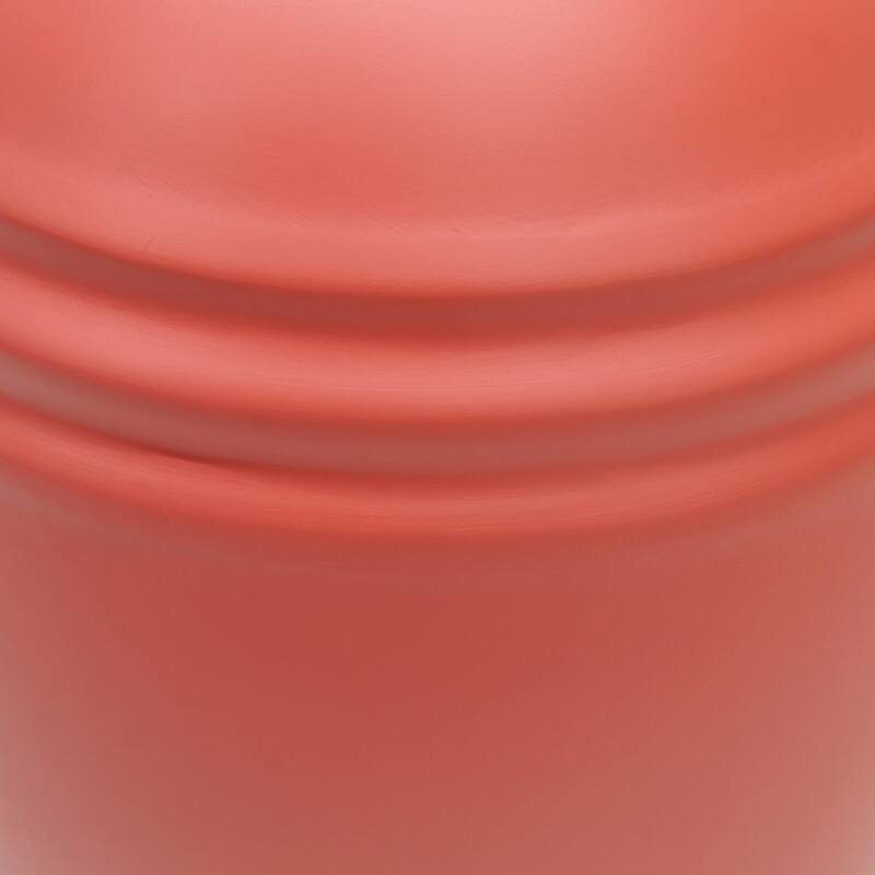 Mini Classic Jar Ceramic Table Lamp with White Drum Shade - 19.5" - Orange