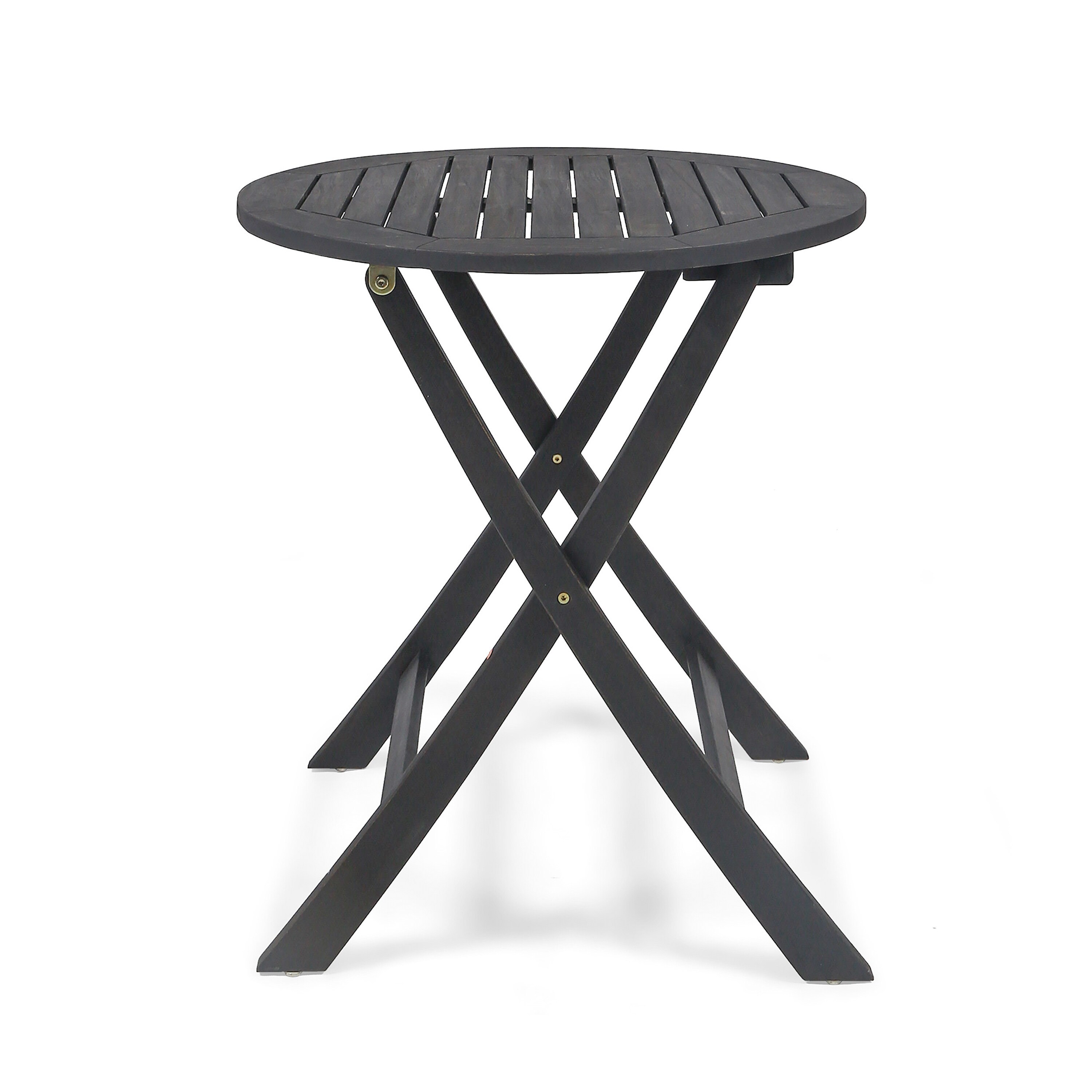 Hillside outdoor acacia wood wicker foldable bistro set with sales chairs and table by christopher knight home
