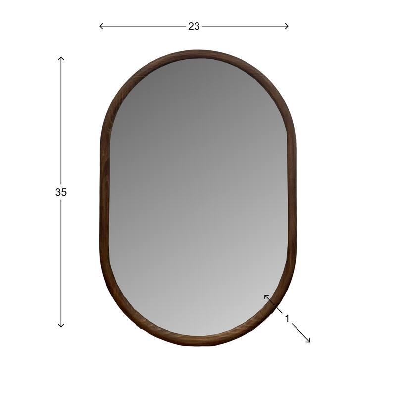 Arcadia Oval Mirror - 35.5H x 23.5W x 1D