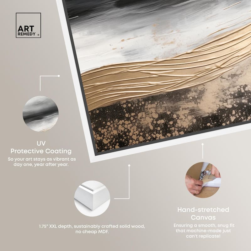 Moonlit Gold Canvas by Art Remedy