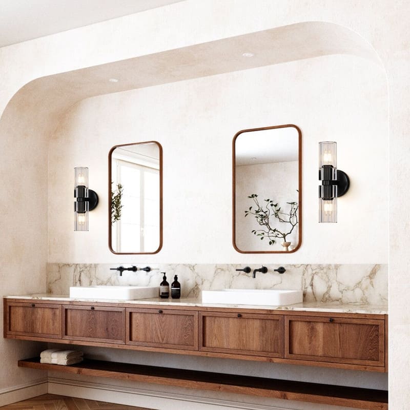 KAYLA Indoor Wall Sconces, Bathroom Vanity Light Fixtures Over Mirror, BedrooWall Light Wall Lamp for Stairway (2-Light)