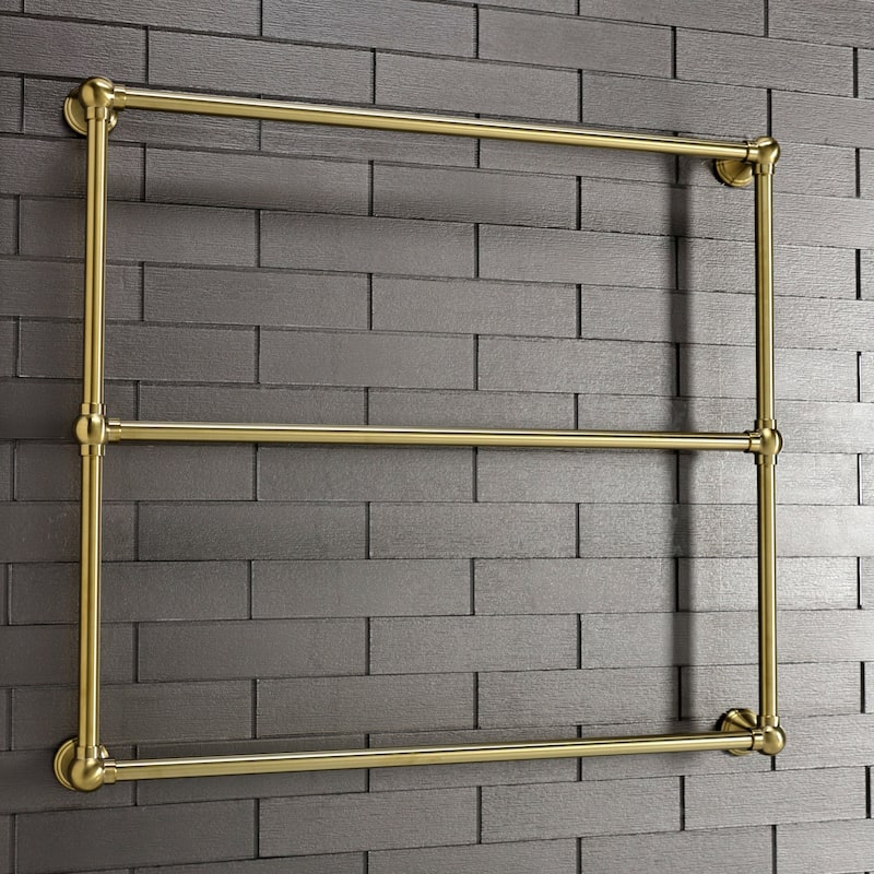 Kingston Brass Maximilien 36-Inch Wall Mount 3-Bar Towel Rack