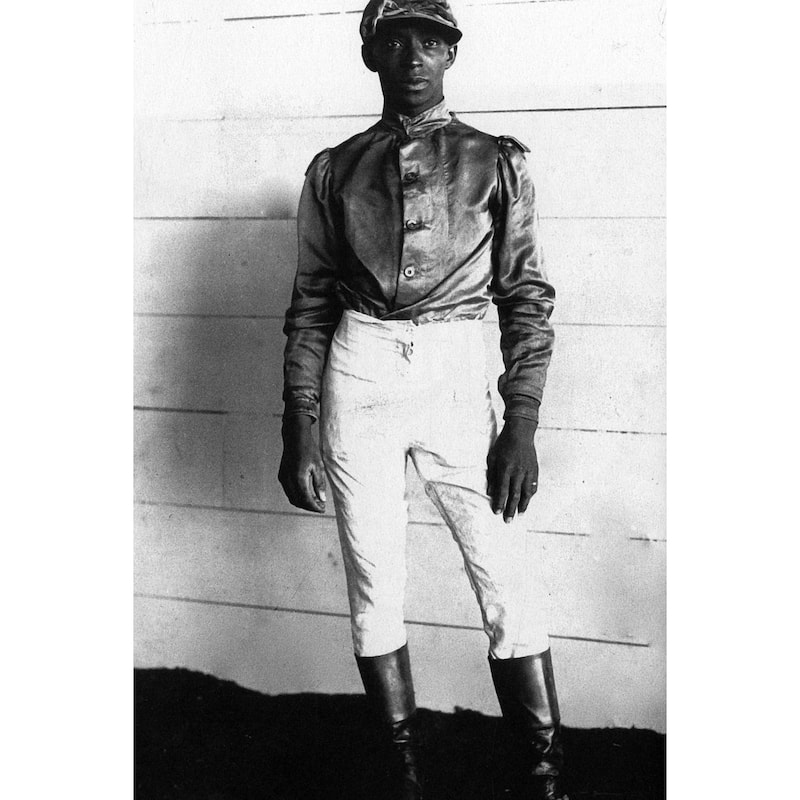 James Winkfield wins the Kentucky Derby Black and White Gallery Wrapped Canvas