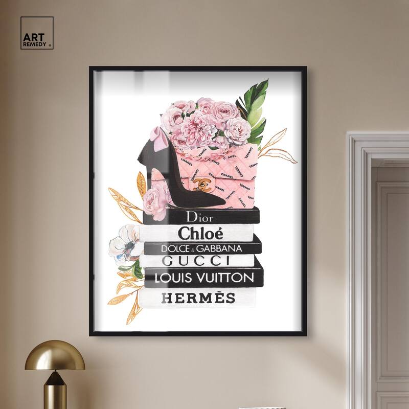 Floral Books Stack Shadowbox by Art Remedy