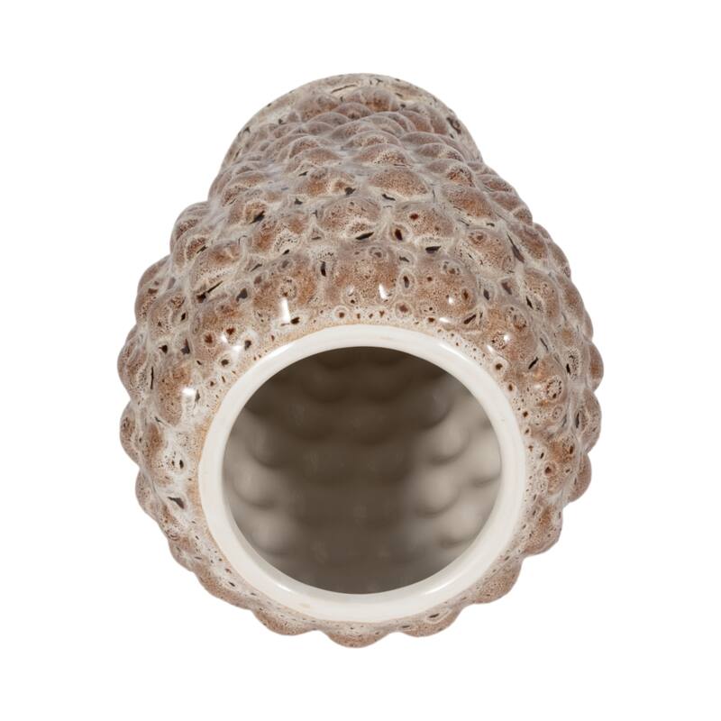 Sagebrook Home Ceramic Essence, Brown, Novelty - Unique Decorative Vase for a Modern Home