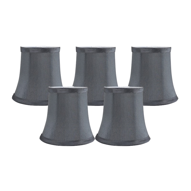 Meriville Faux Silk Clip On Chandelier Lamp Shades, 3.5-inch by 5-inch by 4.75-inch
