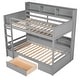 preview thumbnail 10 of 24, Ample Storage Twin Size Bunk Bed with Built-in Shelves and Storage Drawers